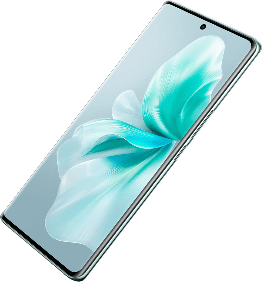 Vivo V30e का फ्रंट व्यू, जिसमें बड़ी AMOLED डिस्प्ले, पतले बेज़ल्स और टॉप सेंटर में पंच-होल सेल्फी कैमरा दिखाई दे रहा है