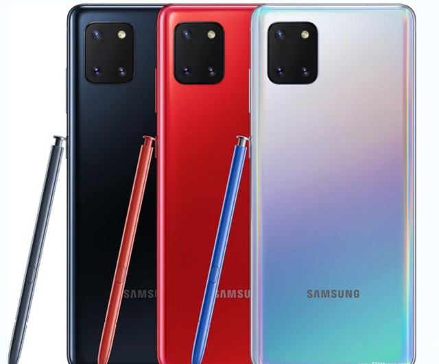 samsung note 10 lite price front and back view
