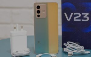 Vivo V23 12GB 256GB view and charging and cable view