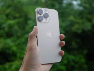 IPhone 16 pro max smartphone back view 