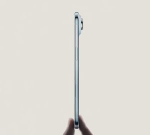 IPhone air side view in my hands 