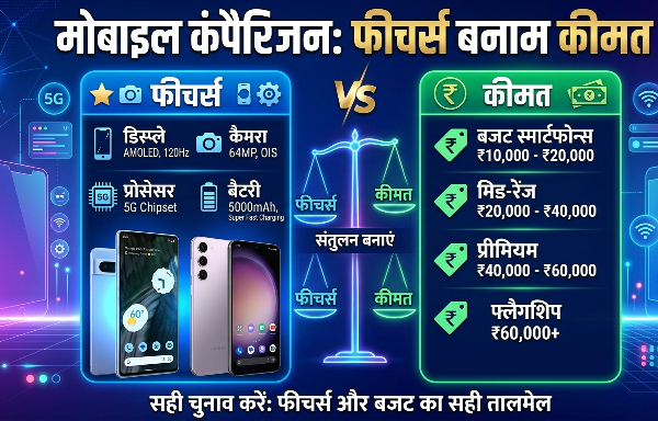 Mobile comparison: features vs price 