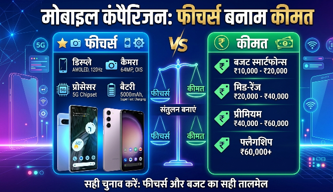 Mobile comparison: features vs price 