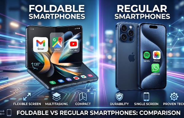 Foldable vs regular smartphones