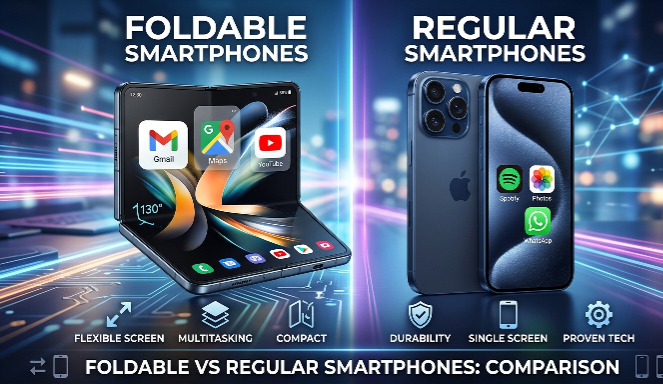 Foldable vs regular smartphones